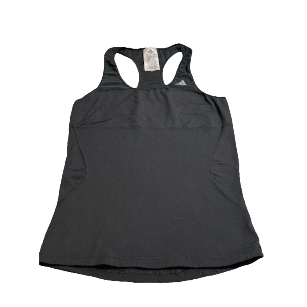 Adidas Womens Black Racerback Tank Top Activewear Gym Workout Shirt Sz S